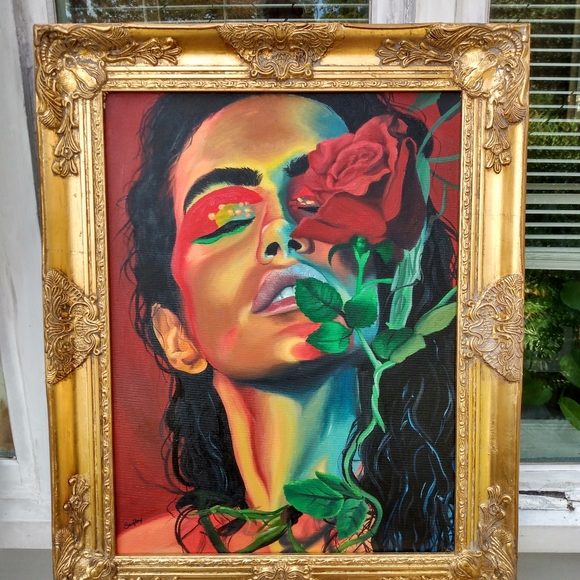 As she blooms original oil painting - Picture 7 of 7